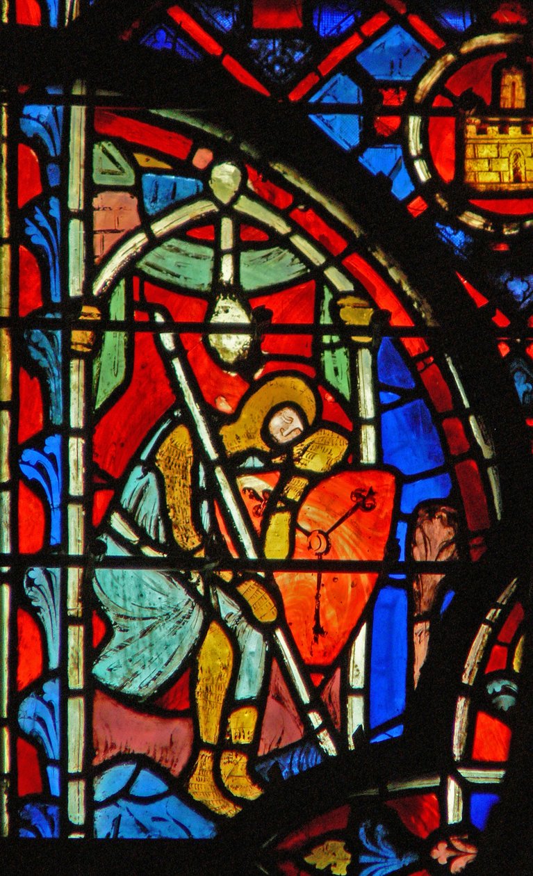 Fönster w8 En vakt vid Jesu grav av French School