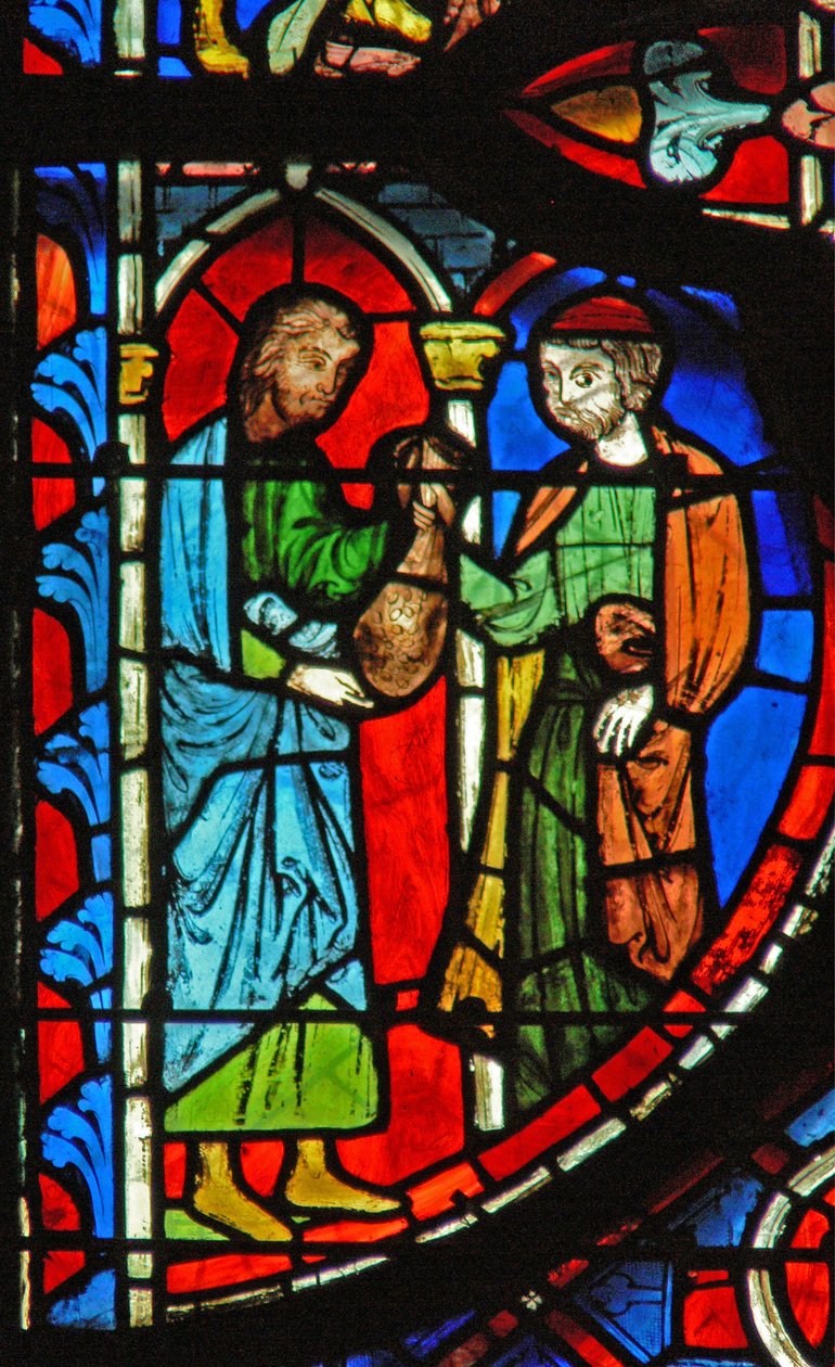 Fönster w8 Judas tar emot silvret av French School