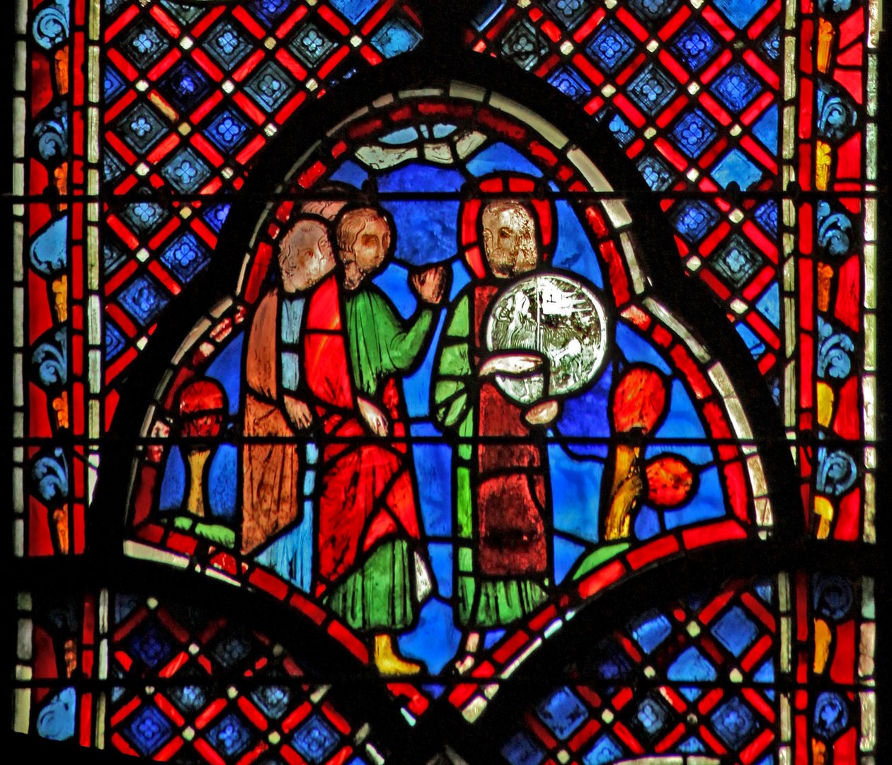 Fönster w9L Johannes Döparen: Ecce Agnus Dei av French School