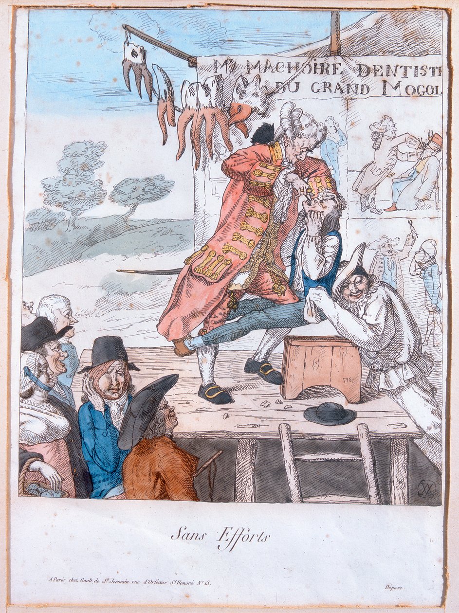 Utan ansträngning, 1781 (färgstick) av French School