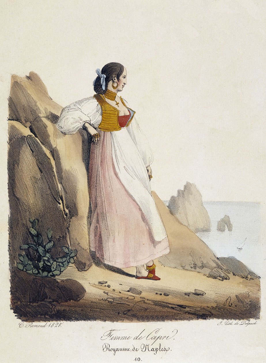 Kvinna från Capri - kungariket Neapel av French School