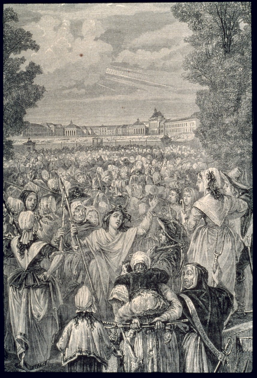Kvinnor i Versailles den 56 oktober 1789 av French School