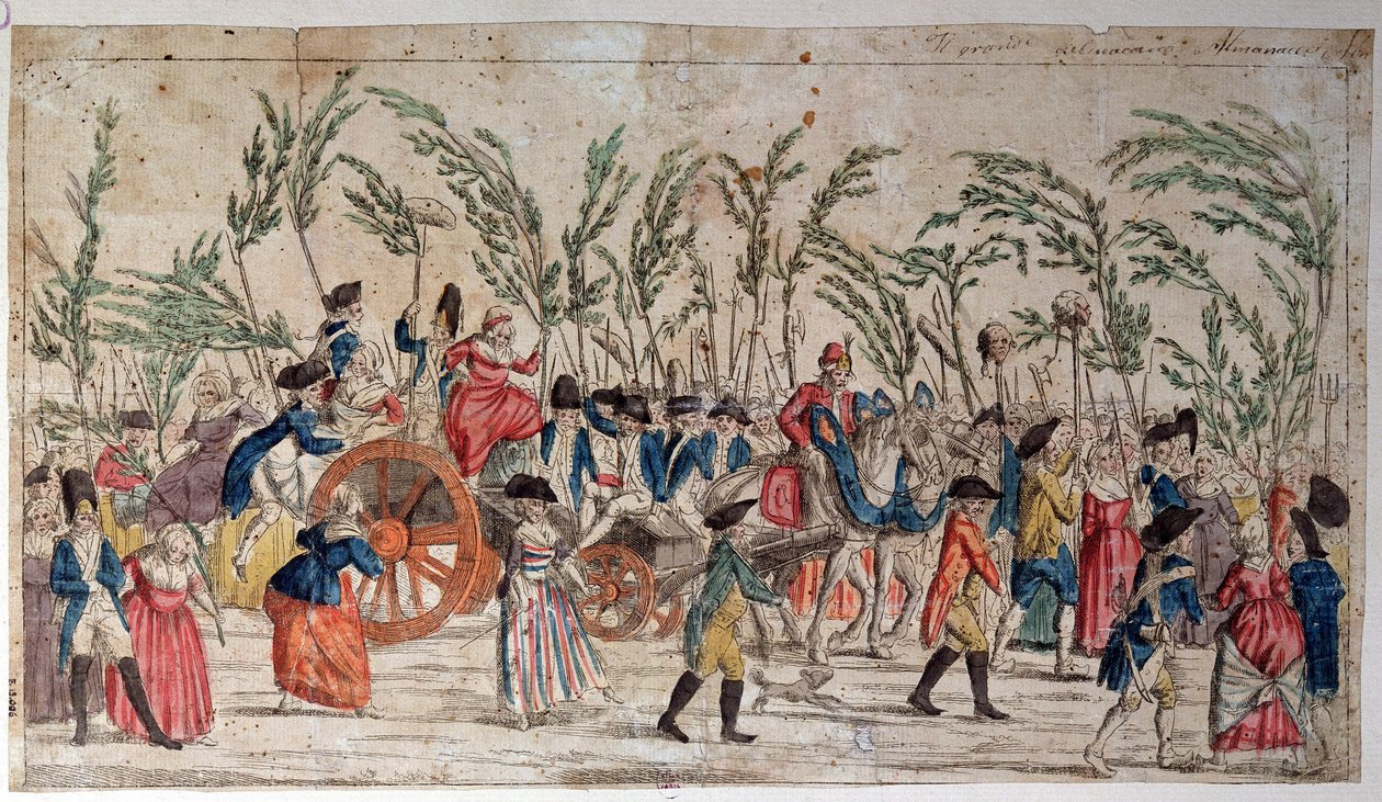 Dammarsch i Versailles 5 oktober av French School