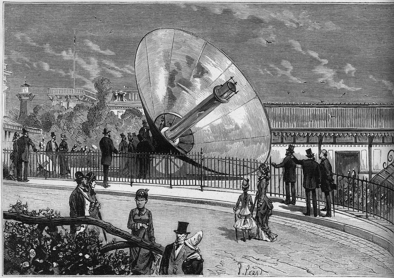 Världsutställning 1878 i Paris: solugn uppfunnen av Augustin Mouchot (1823-1912). Gravyr i "" Le Monde Illustré"" nr 1125 av 19 oktober 1878. av French School