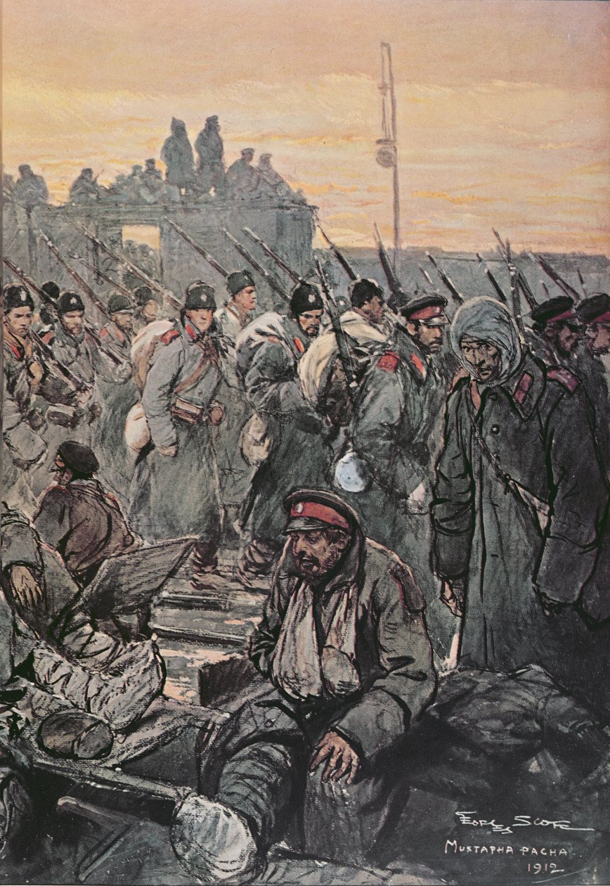 Sårade bulgariska soldater under Balkankampanjerna 1912-13 av French School