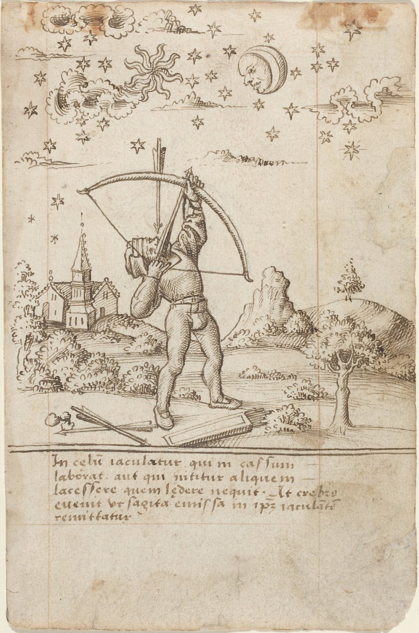 Du skjuter mot himlen [fol. 9 recto], ca 1512-1515 (penna och bläck) av French School
