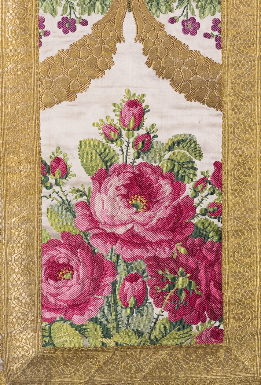 chasuble av en liturgisk ensemble erbjuds av Louis-Philippe 1810 (silke broderat med guld) av French School