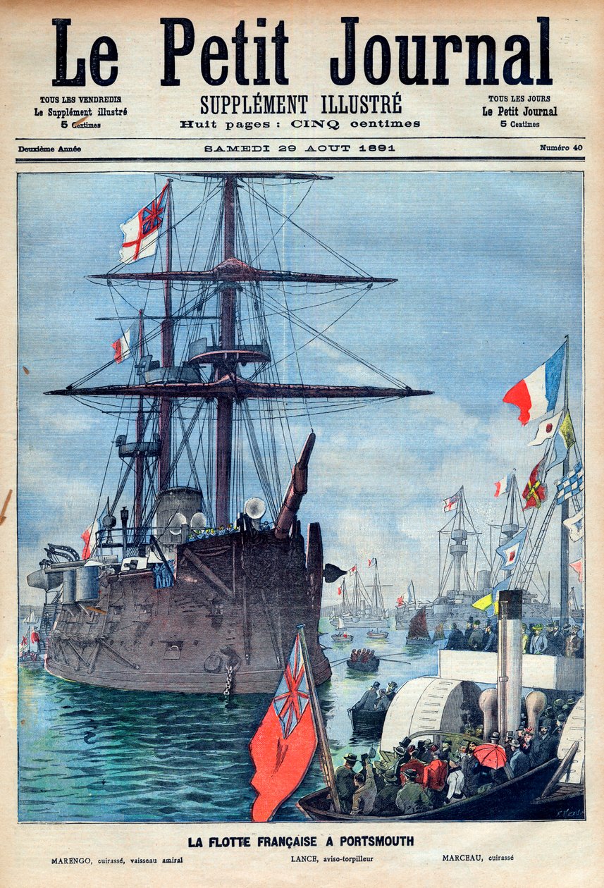 den franska flottan i Portsmouth: flaggskeppet "Marengo", l
