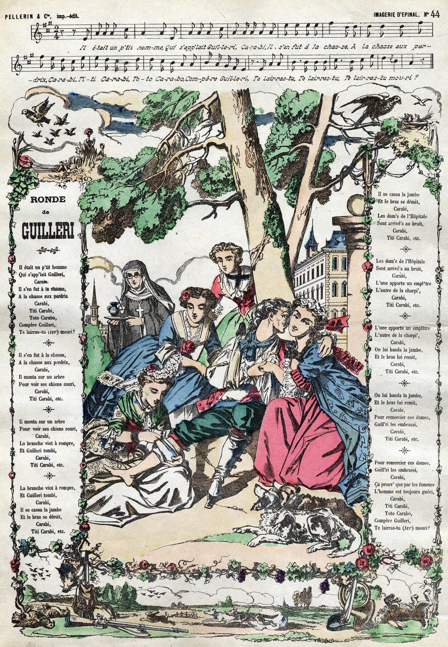 omgången av Guilleri. Bild på Epinal från 1800-talet av French School