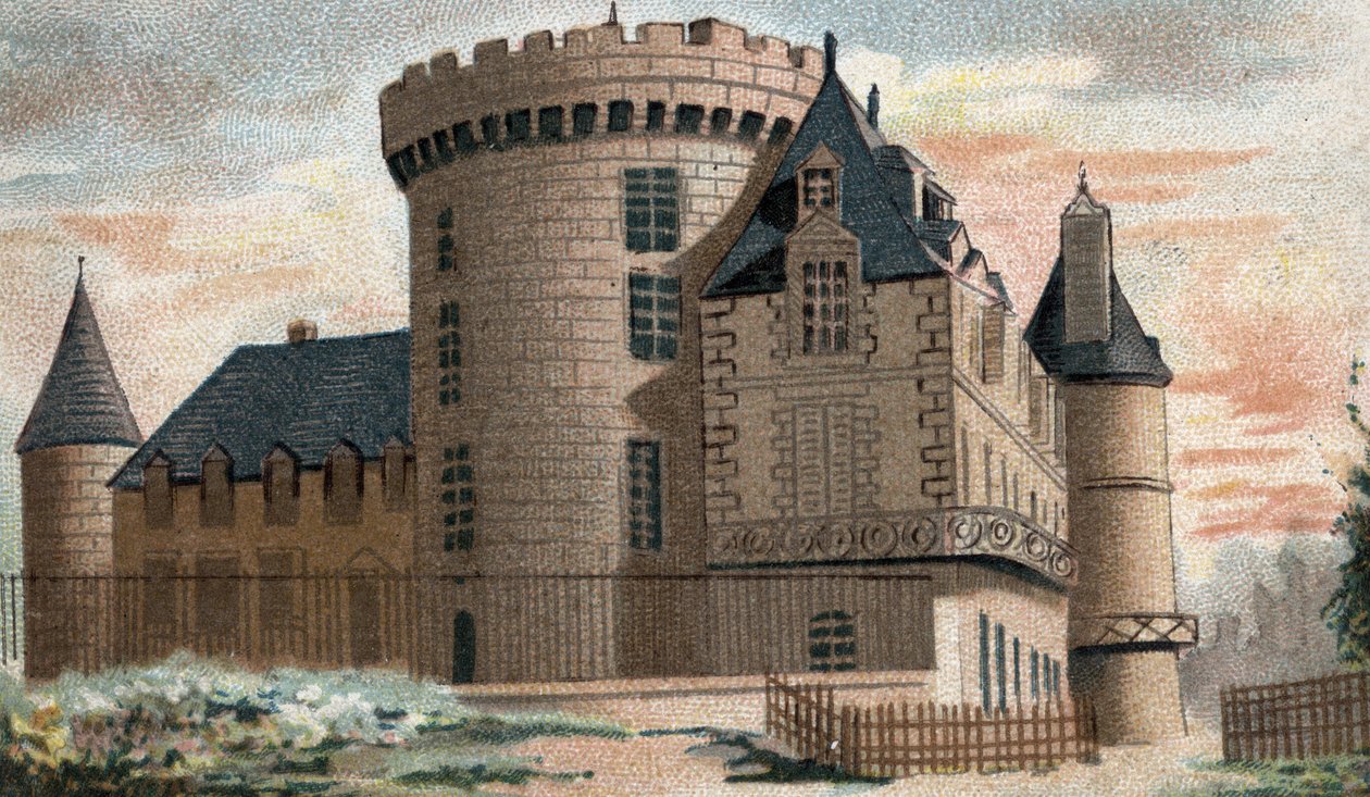 utsikt över slottet Rambouillet (Seine och Oise). av French School