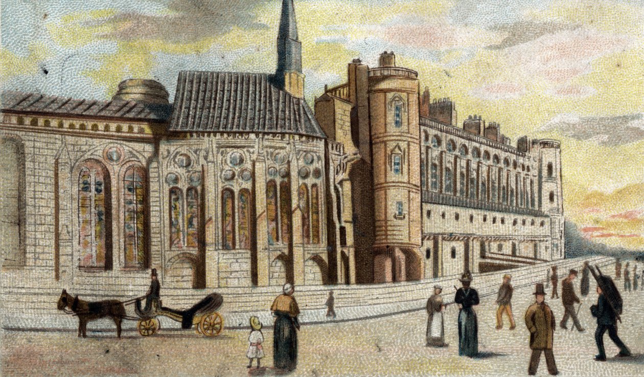 vy över slottet i Saint-Germain (Saint Germain) (Seine och Oise). av French School