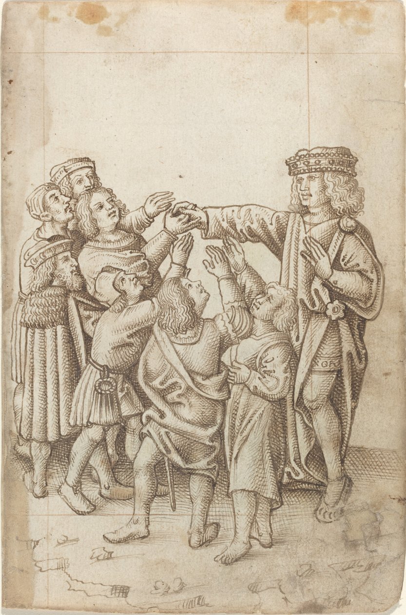 "Ge inte din högra hand till alla och diverse" [fol. 13 recto] av French early 16th Century