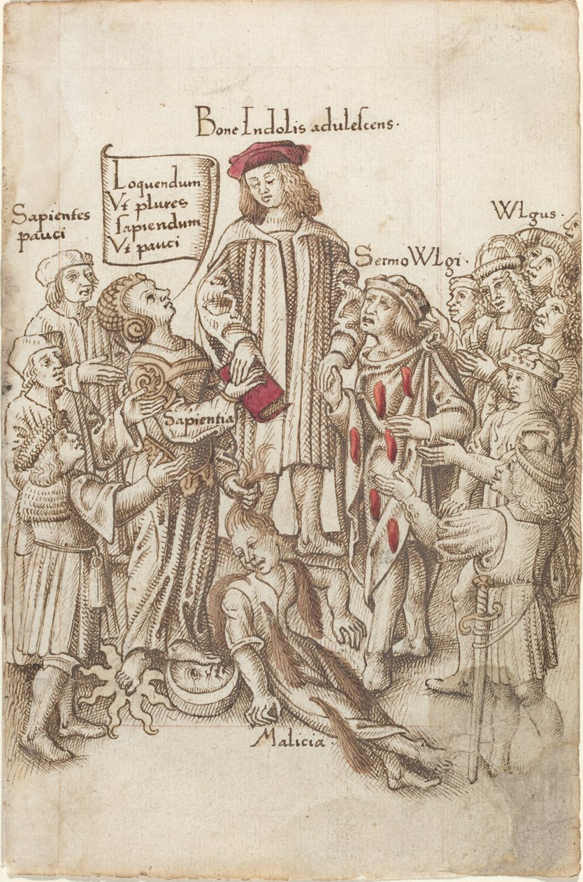 "Gå inte utanför den allmänna motorvägen" [fol. 35 recto] av French early 16th Century