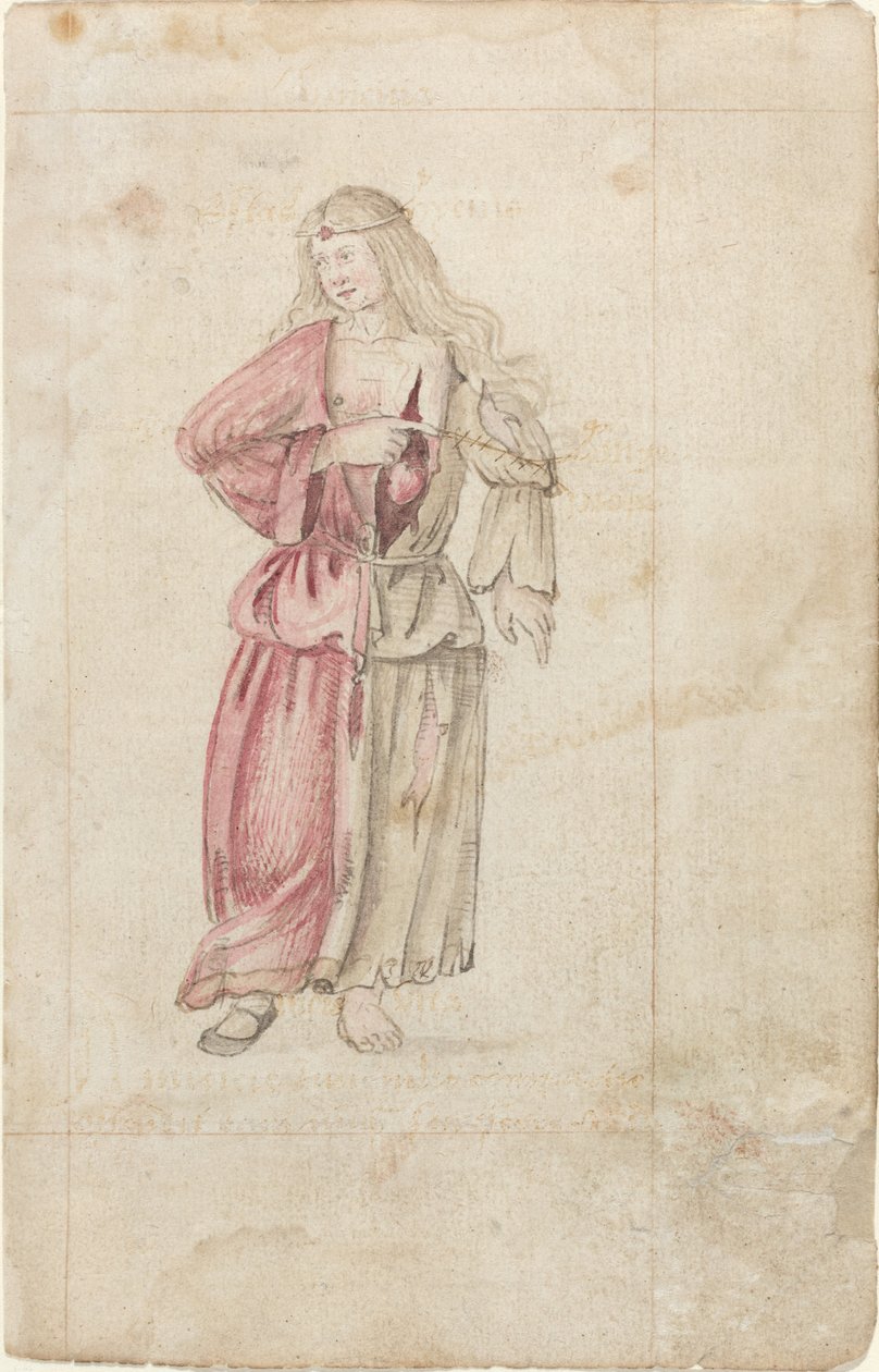 Personifiering av vänskap (Amicitia) [fol. 2 recto] av French early 16th Century