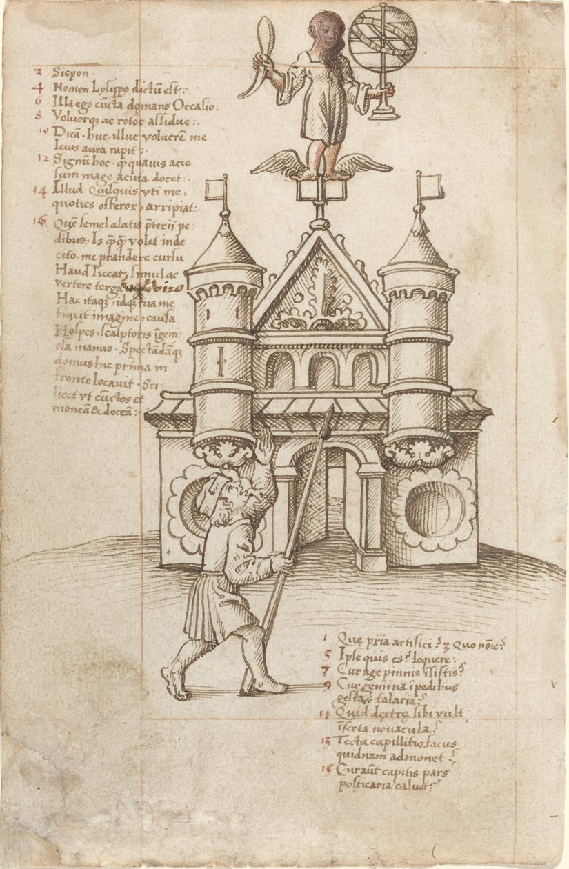 Möjlighetens staty och den förbipasserande [fol. 8 recto] av French early 16th Century