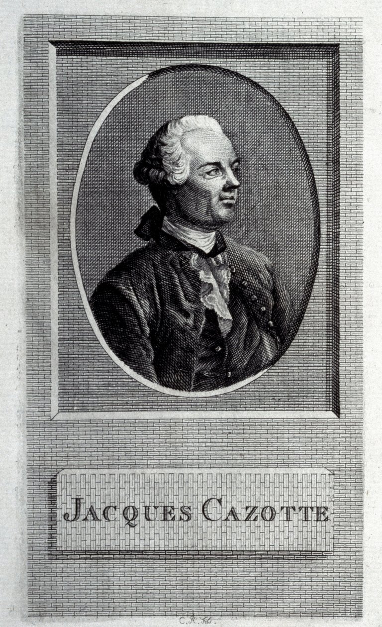 Porträtt av författaren Jacques Cazotte 1720-1792, 1700-talet. av French master.