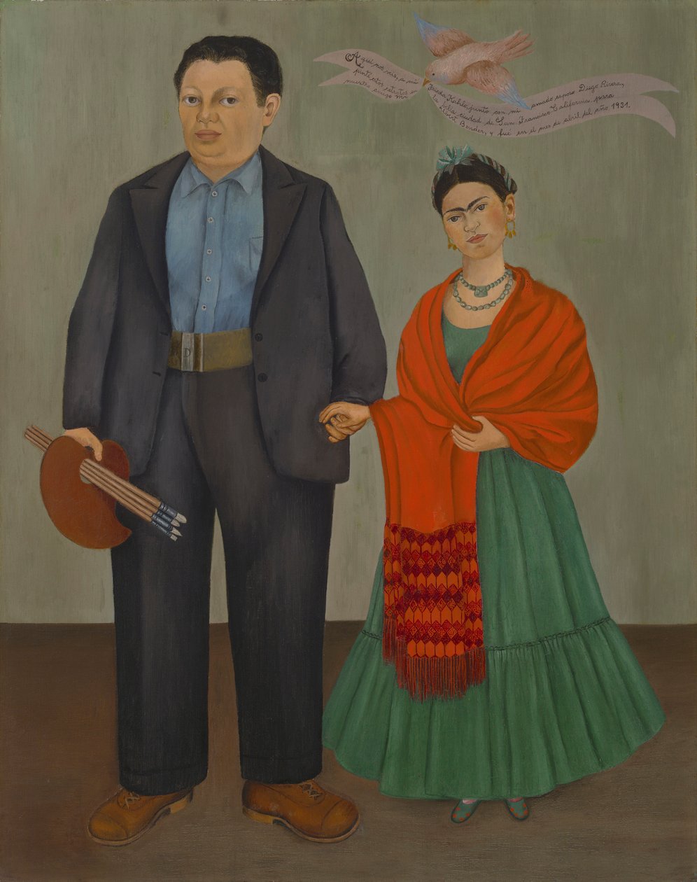 Frieda och Diego Rivera av Frida Kahlo