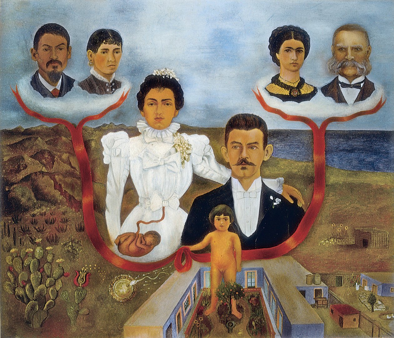 "Mina farföräldrar, föräldrar och jag" - Släktträd av Frida Kahlo