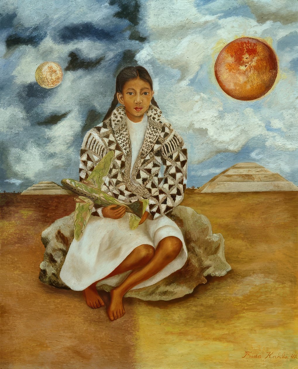 Porträtt av Lucha Maria, en flicka från Tehuacan av Frida Kahlo
