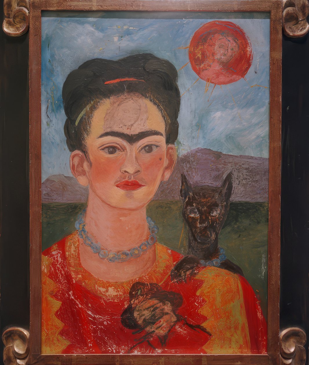 Självporträtt med porträtt av Diego ... av Frida Kahlo