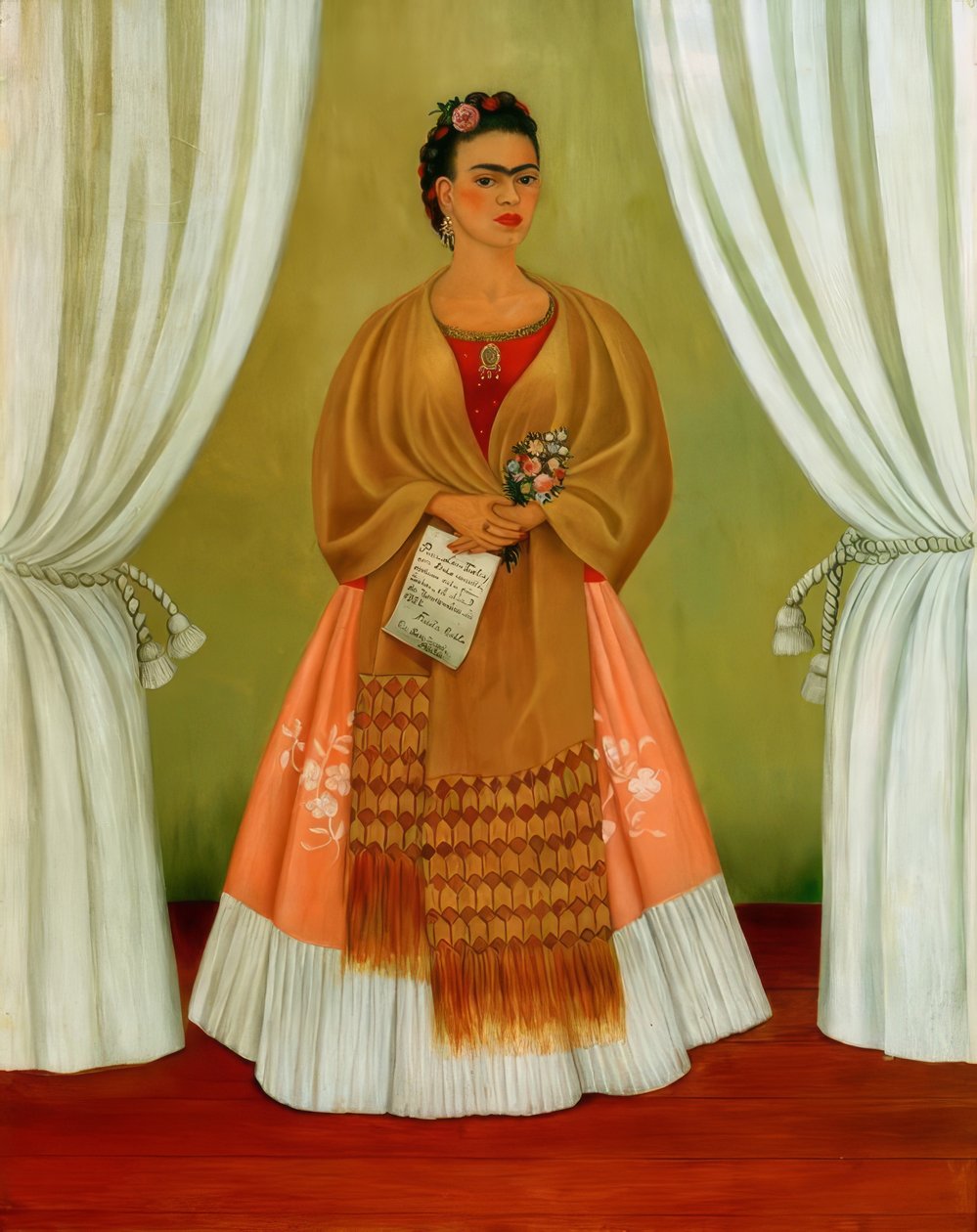 Självporträtt tillägnat Leon Trotskij av Frida Kahlo