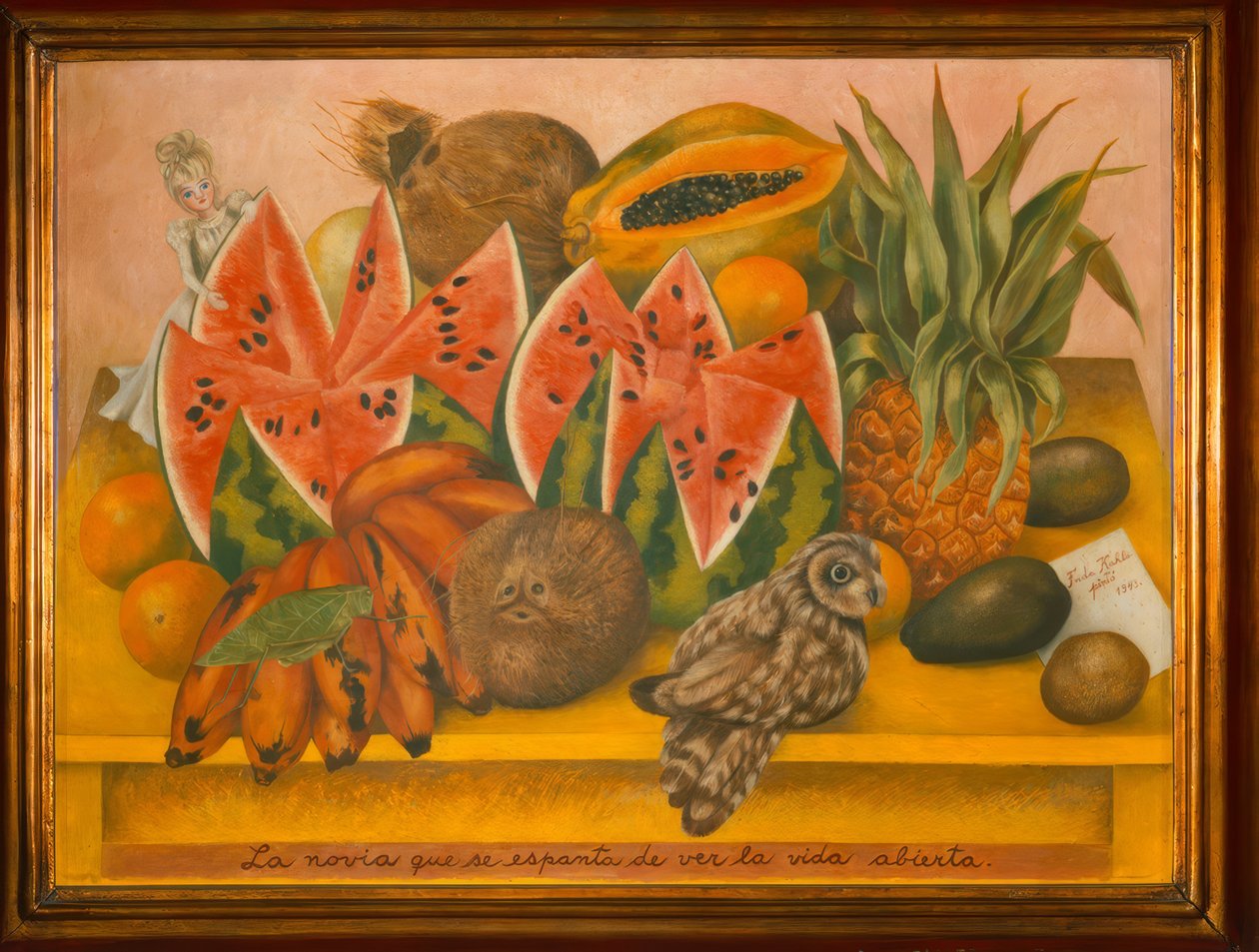 Bruden som blir rädd när hon ser livet öppna sig av Frida Kahlo