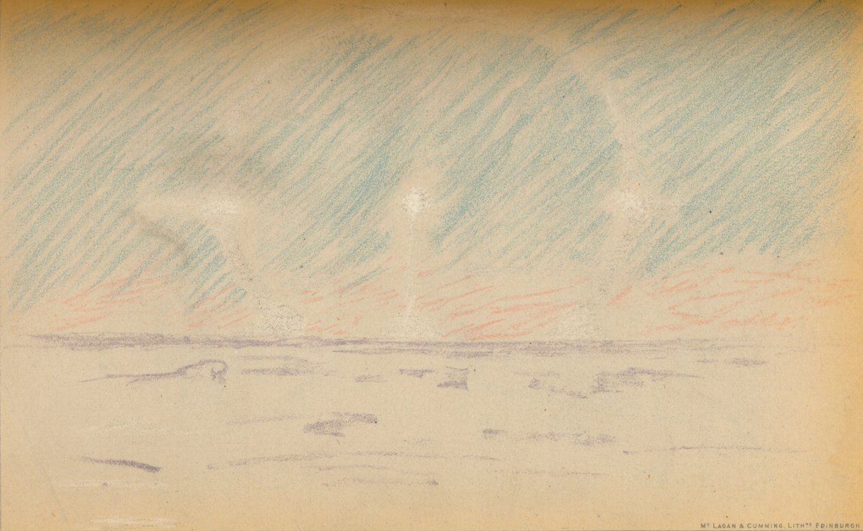 Månring med skenmånar och ett förslag på horisontella axlar, 24 november 1893, 1987 av Fridtjof Nansen