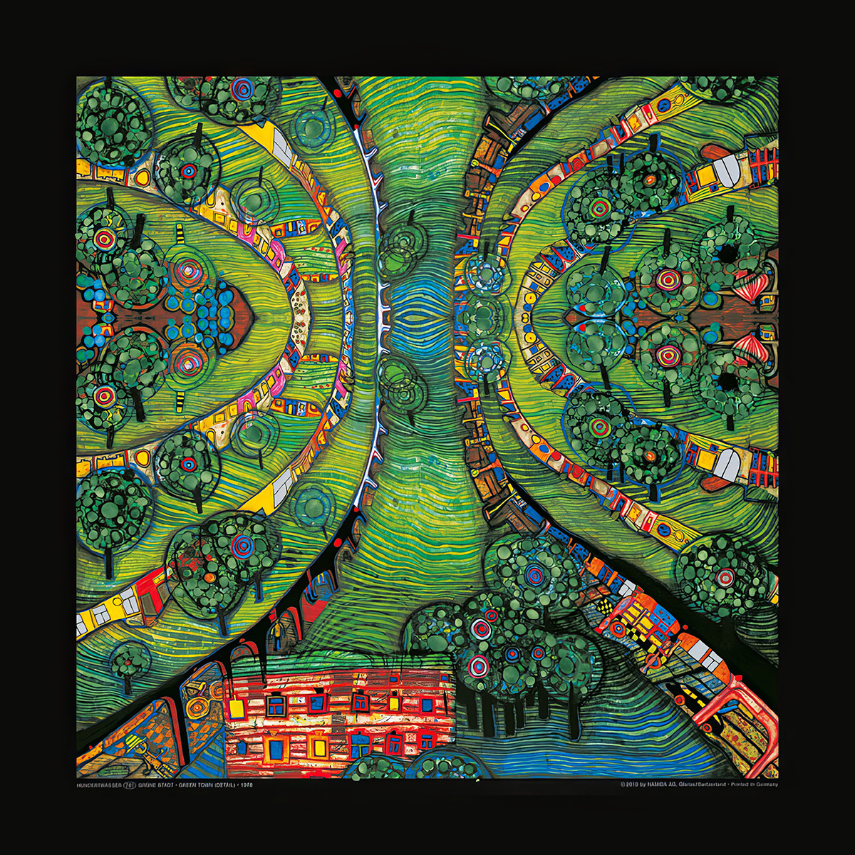 Den gröna staden (bearbetning) av Friedensreich Hundertwasser