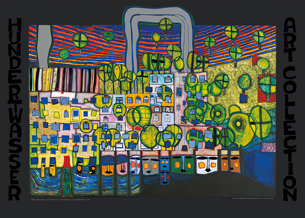 Loewengasse – La Troisieme Peau (Den tredje huden) av Friedensreich Hundertwasser