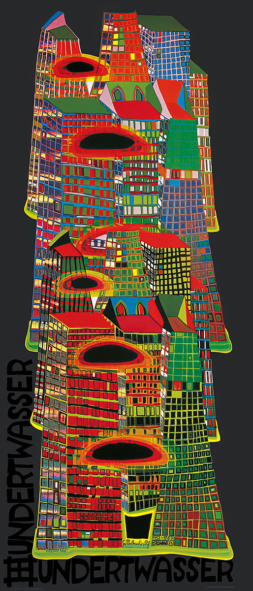skyskrapa av Friedensreich Hundertwasser