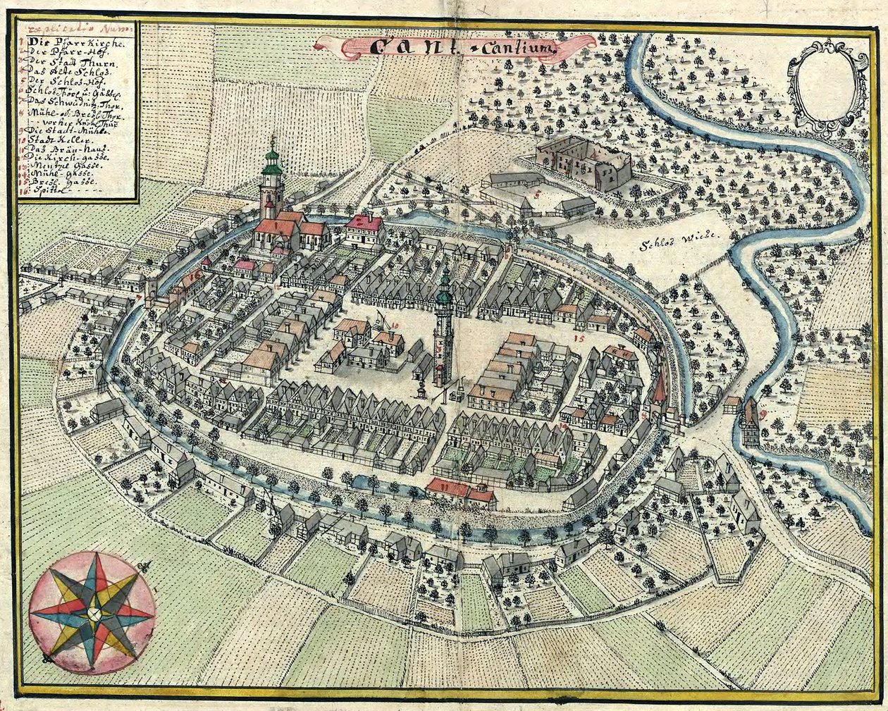 Staden Kąty Wrocławskie av Friedrich Bernhard Werner