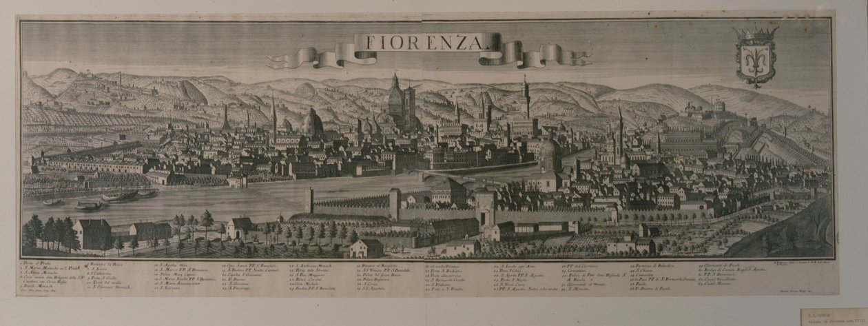 Utsikt över Florens av Friedrich Bernhard Werner