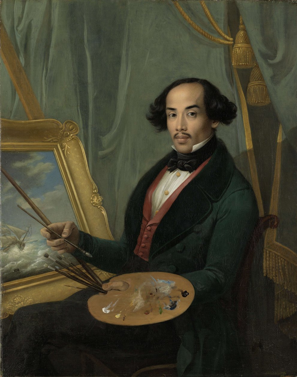 Portrait of Raden Saleh (1811-1880) av Friedrich Carl Albert Schreuel