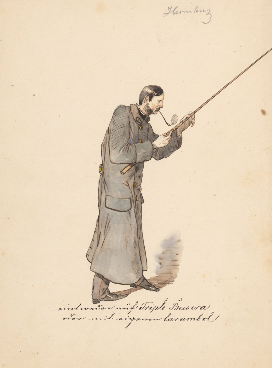 Man i lång militärrock med en käpp av Friedrich Carl von Scheidlin
