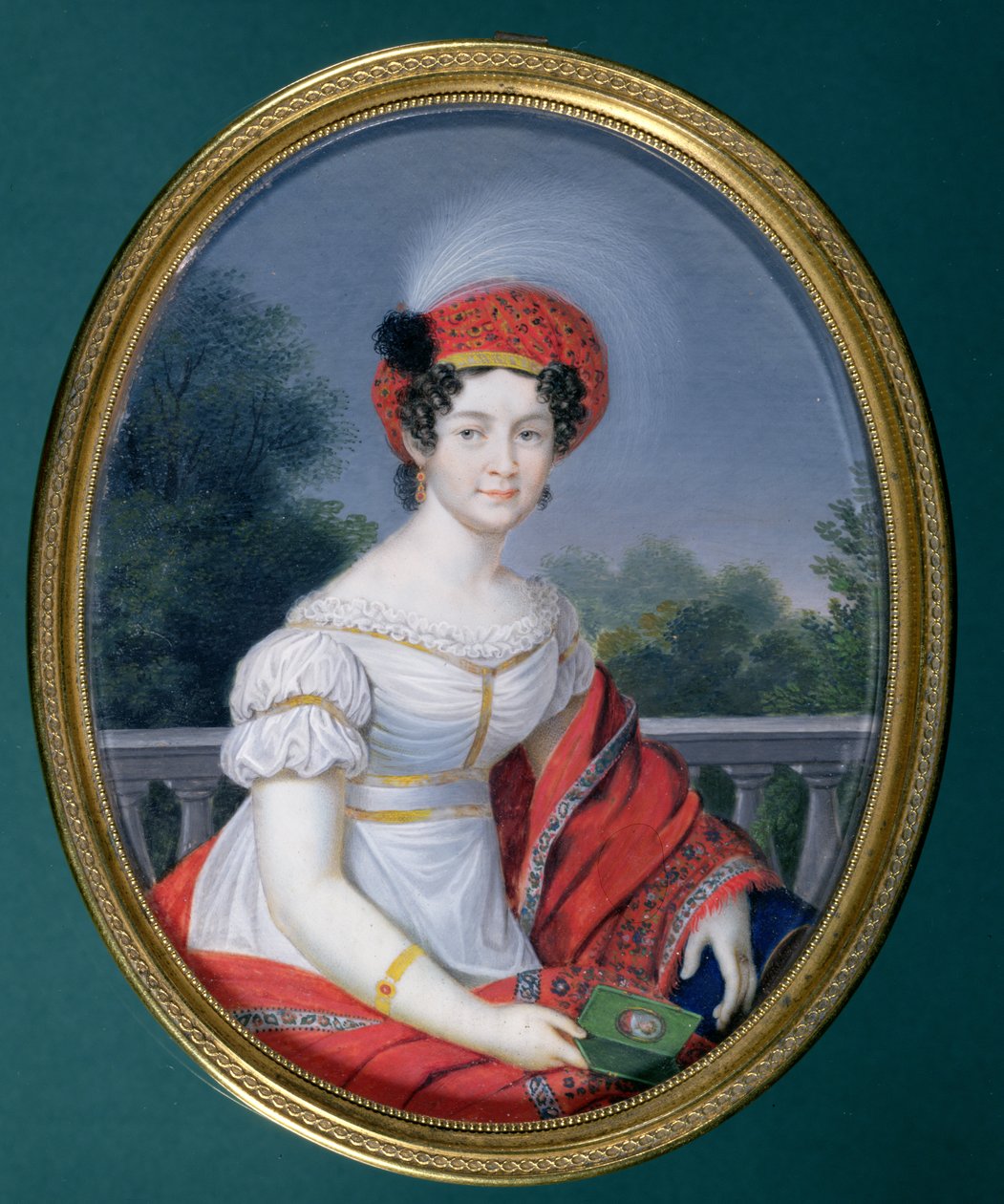 Catherine Paulovna, storhertiginna av Ryssland, drottning av Württemberg (1788-1819) (miniatyr) av Friedrich Fleischmann