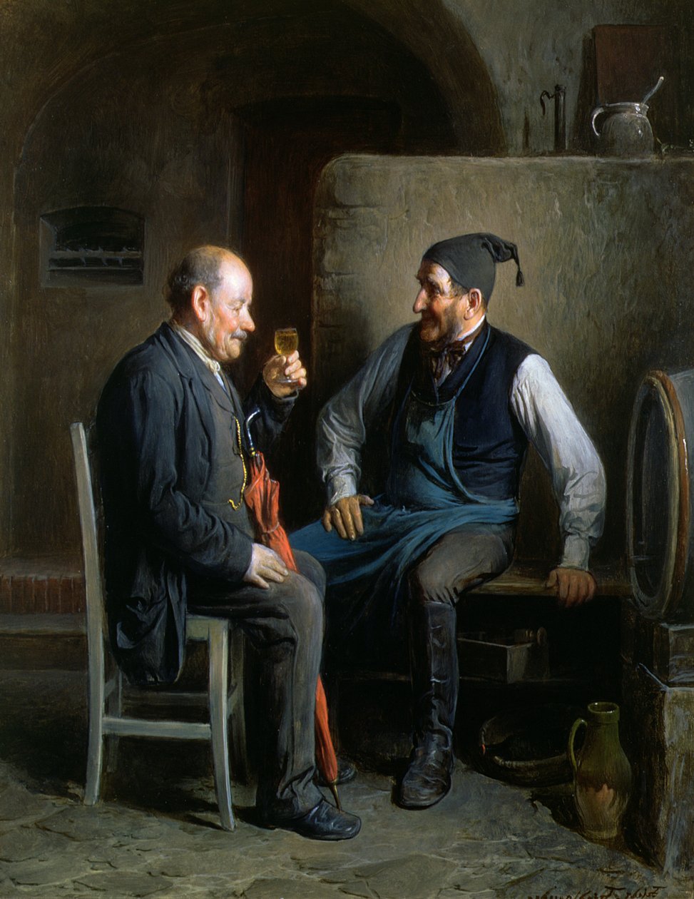 Vinprovningen, eller en bra årgång (panel) av Friedrich Friedlander