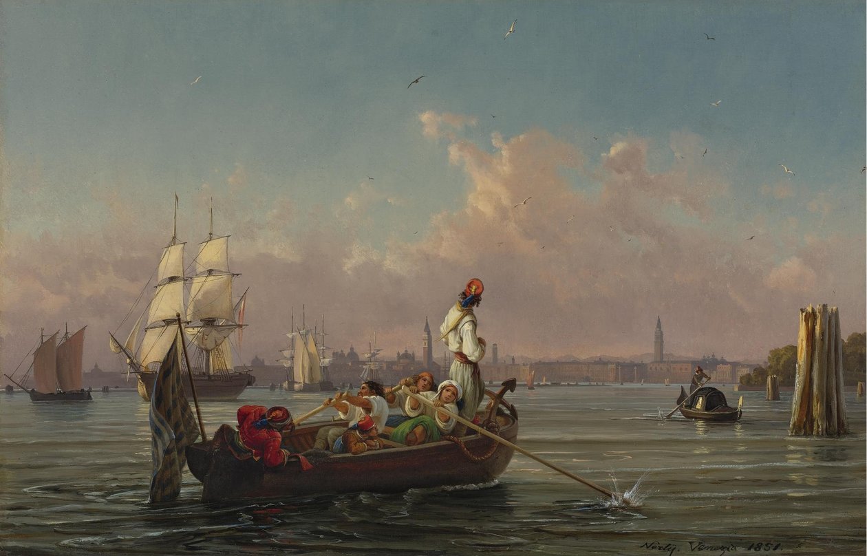 In the Lagoon, Venice av Friedrich Nerly