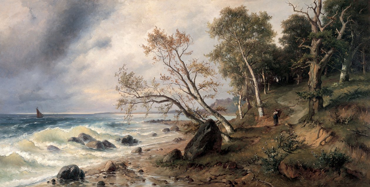Ostseeküste auf der Insel Vilm av Friedrich Preller the Younger