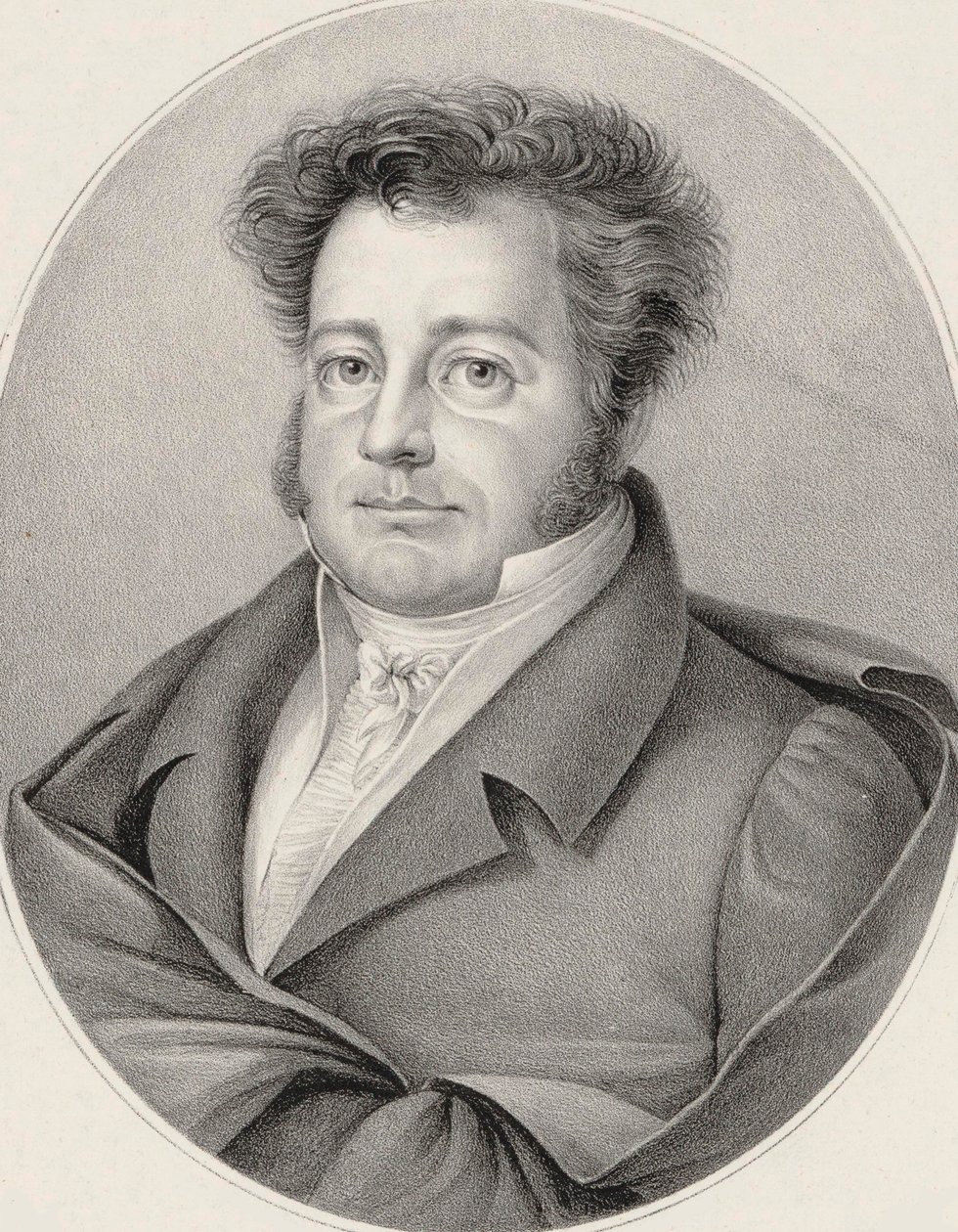 Porträtt av kompositören Heinrich Marschner 1795-1861. av Friedrich August Fricke