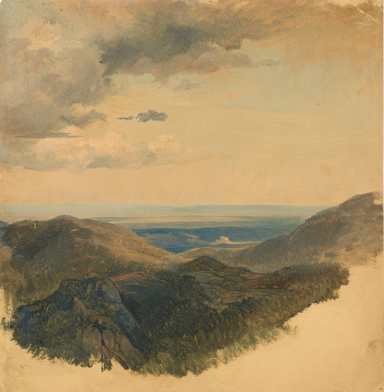 Utsikt över Donaudalen av Friedrich August Mathias Gauermann