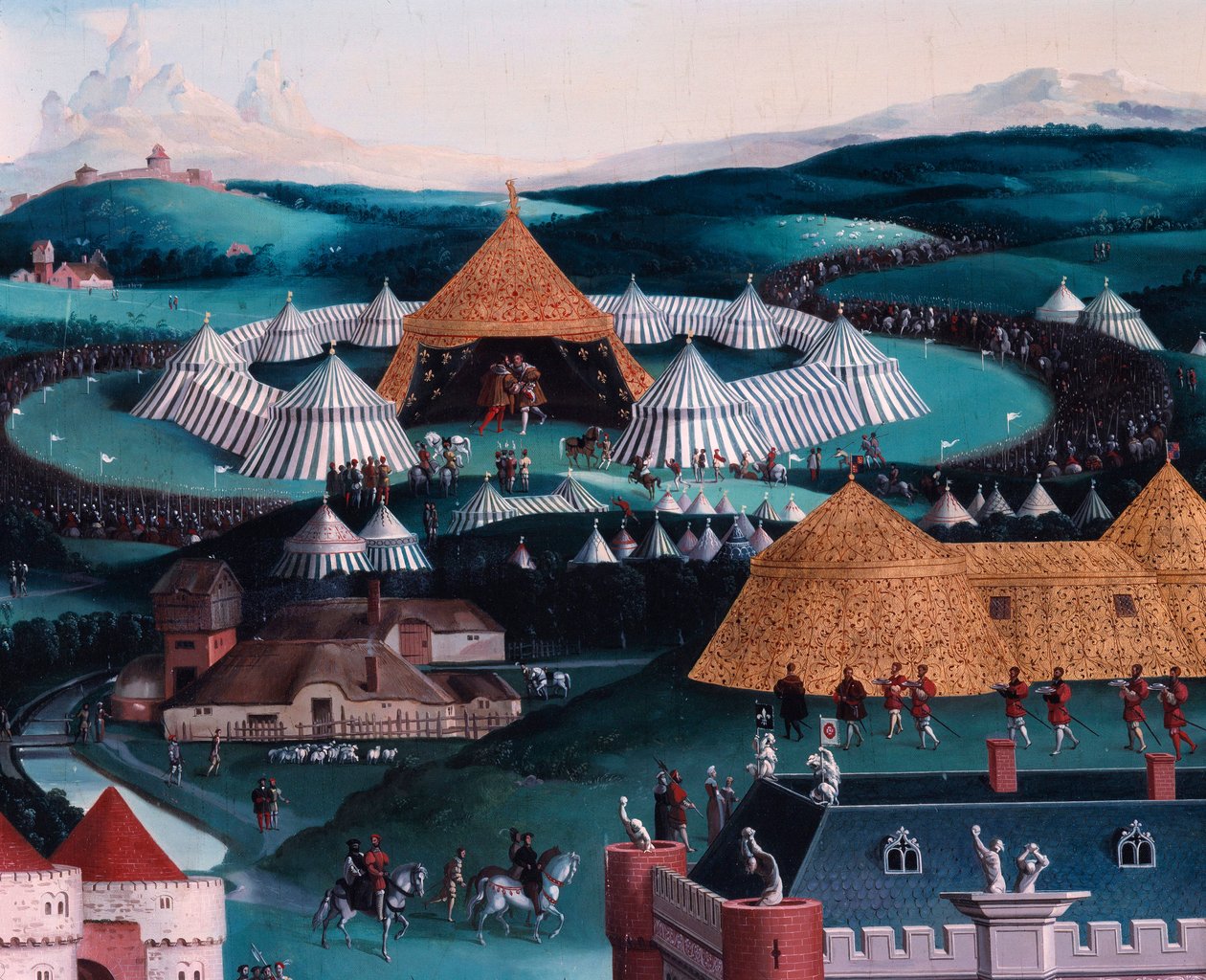 Intervju med Francois I och Henry VIII på Golden Sheet Camp 7 juni av Friedrich Bouterwek
