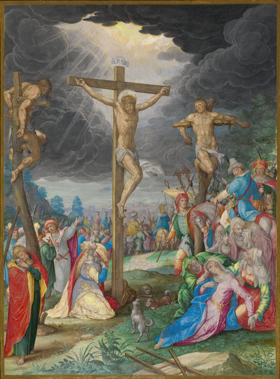 Korsfästelsen av Friedrich Brentel after Aegidius Sadeler II after Christoph Schwarz