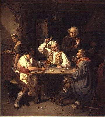 Det vinnande kortet (olja) av Friedrich Busch