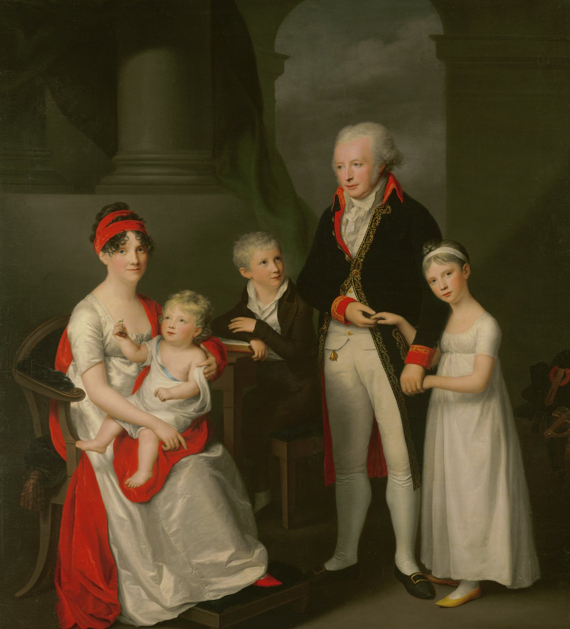 Marc Andre Souchay (1759-1814) och hans familj, ca 1805 av Friedrich Carl Groger