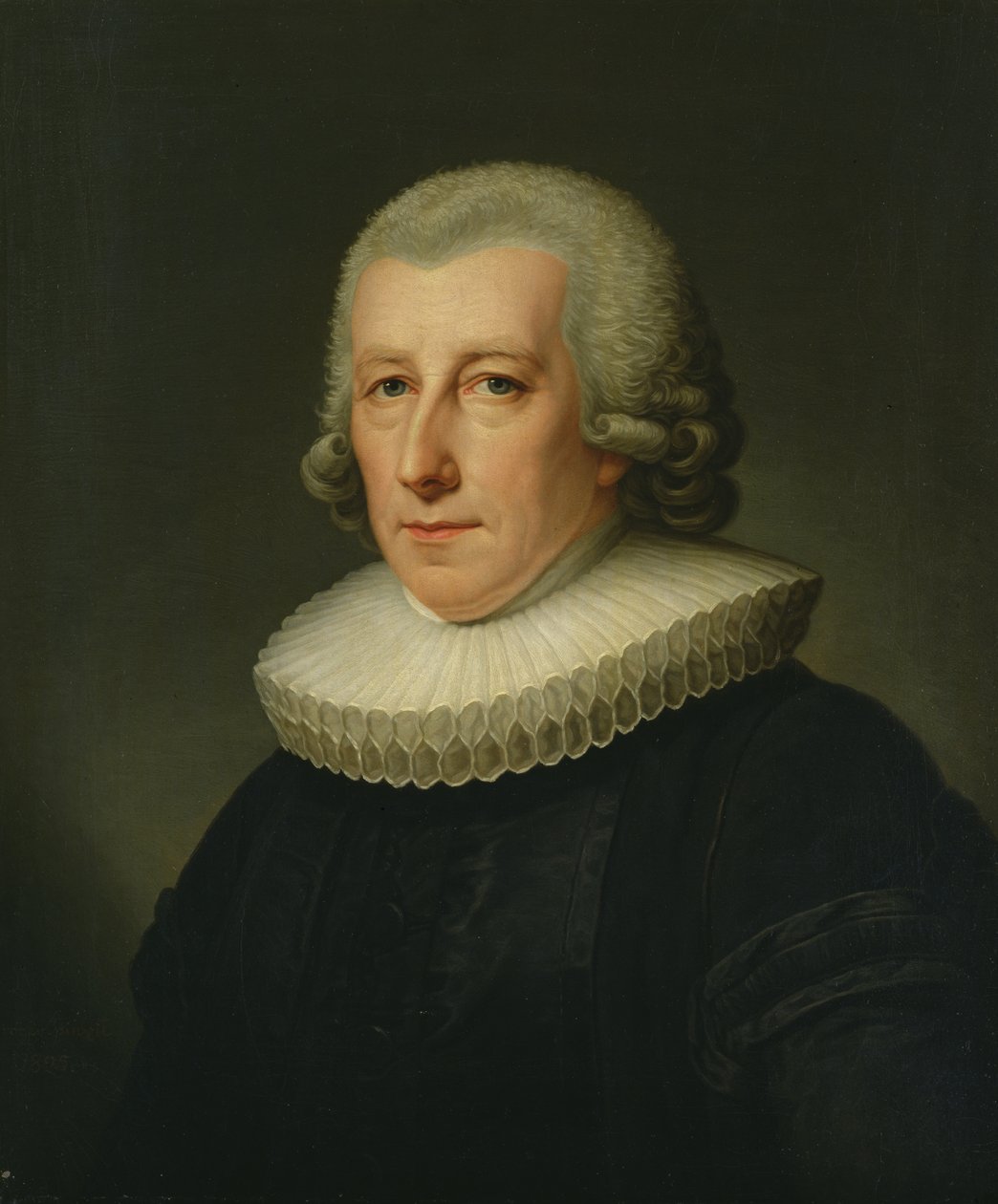 Porträtt av pastor Johann Bernhard Klefeker av Friedrich Carl Groger