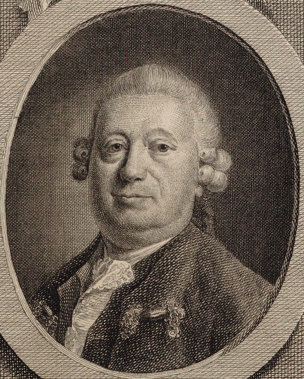 Porträtt av kompositören Johann Heinrich Rolle 1716-1785, 1780. av Friedrich Christian Gottlieb Geyser
