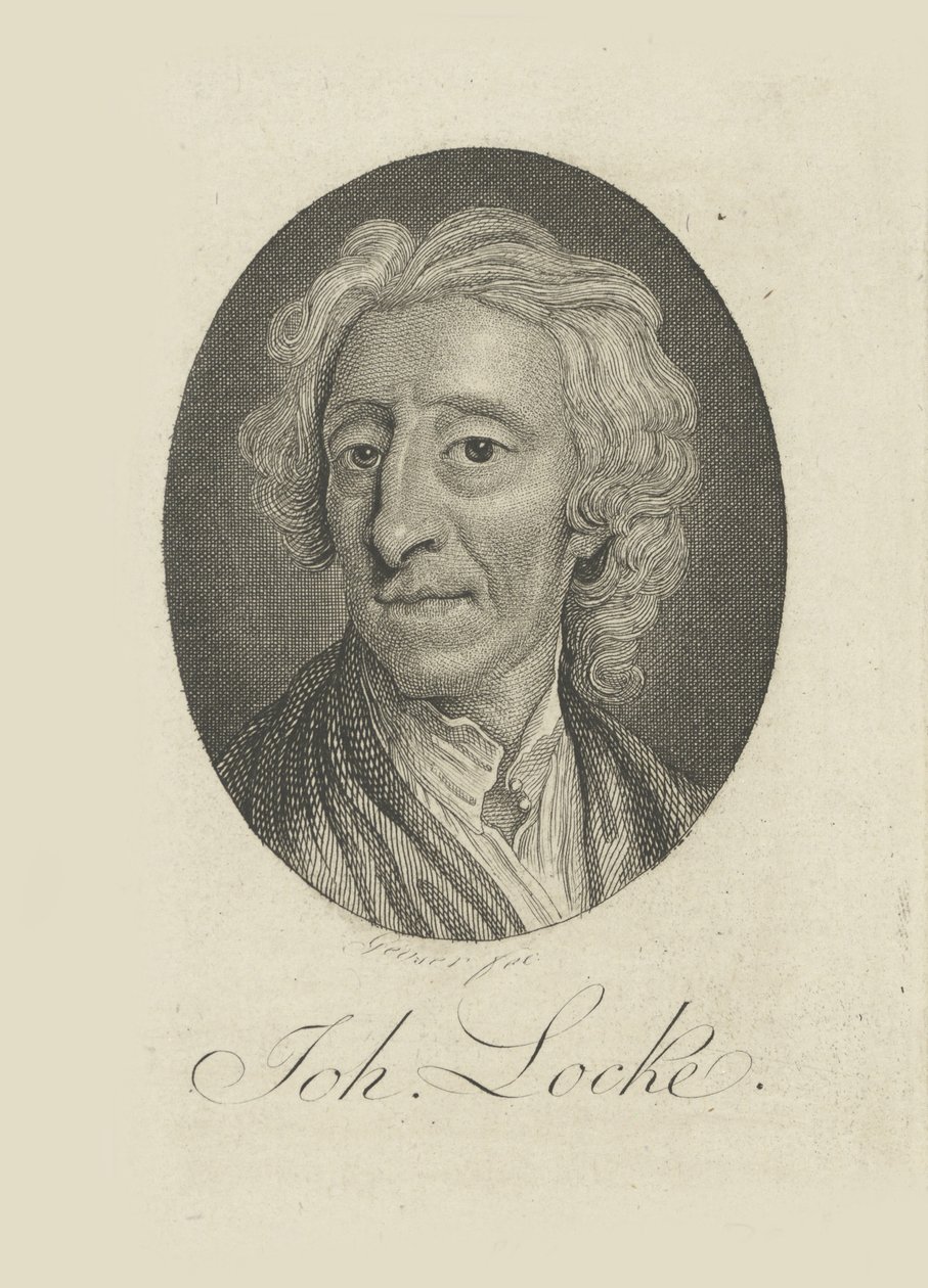 Porträtt av läkaren och filosofen John Locke 1632-1704, ca 1770. av Friedrich Christian Gottlieb Geyser