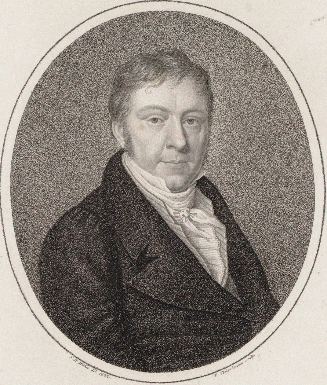 Porträtt av Johann Nepomuk Hummel 1778-1837. av Friedrich Fleischmann