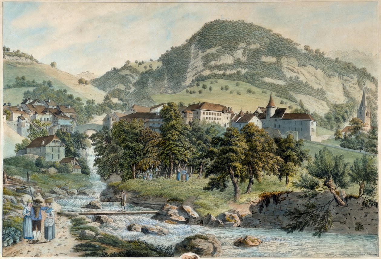 Byn Montreux av Friedrich Georg Wexelberg