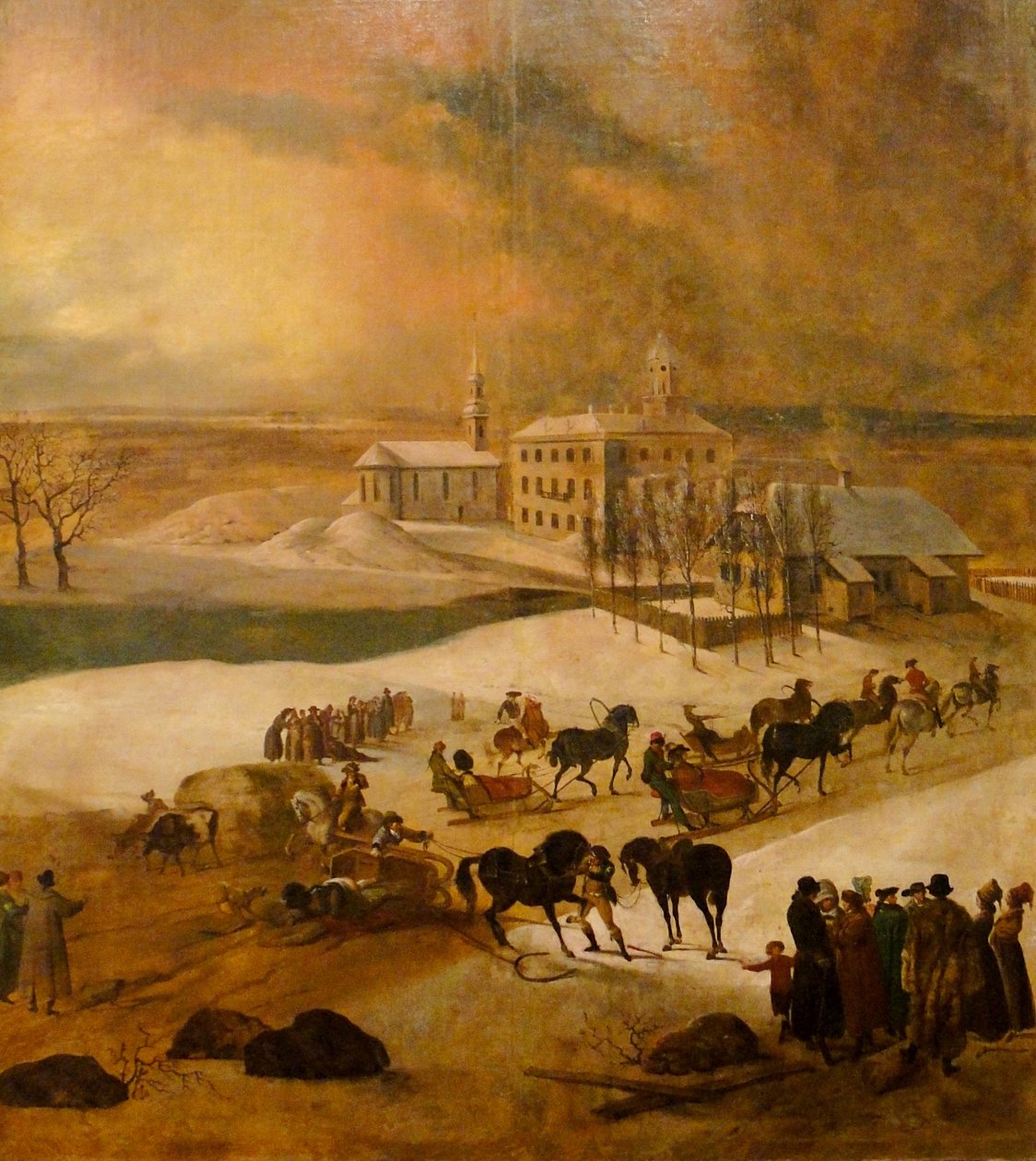 Vintervy över Poltsamaa slott Detail, 1793 av Friedrich Hartmann Barisien